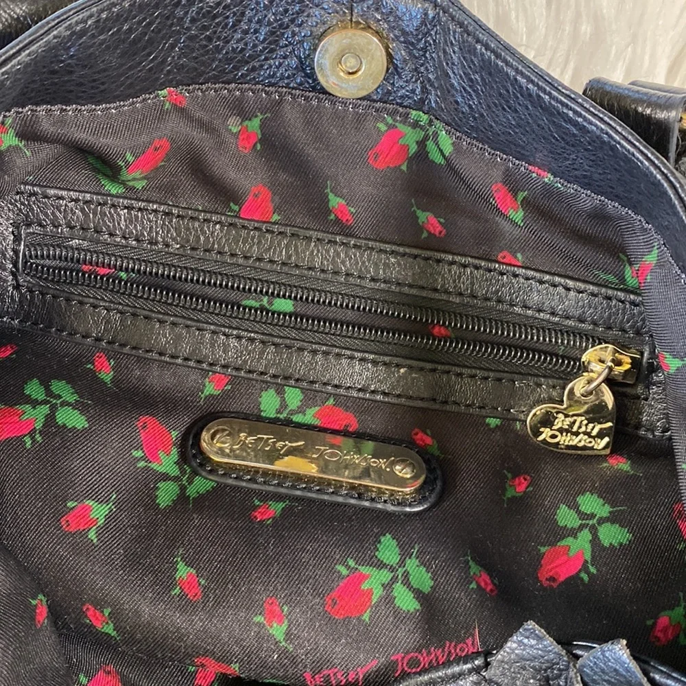 Betsey Johnson • Leather Studded Ruffle Detail Purse